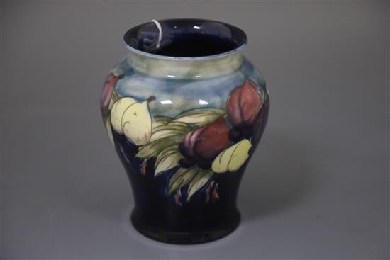 A Moorcroft magnolia vase, 1920s, H. 16.5cm